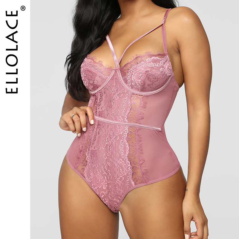 

2021lace plus size bodysuit women body sleveless bodycon rompers push up overalls female deep-v bodysuits, Black;white
