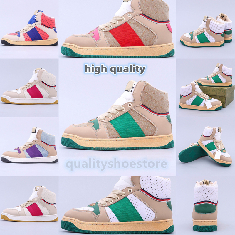 

Top Quality Casual Shoes Women Men shoe Leather High gang Fashion Sneakers:35-45 With box flat Lace Up Comfort Pretty Designer Screener Trainers Daily Lifestyle Run, Casual socks