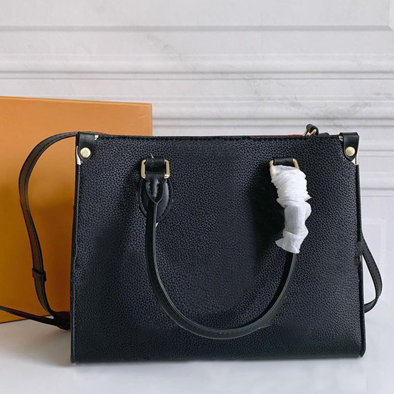 

High Quality Luxurys Designers Bags Handbags Women Black Messenger Leather Handbag Sac Plat Monograms Onthego Small Tote Shoulder Crossbody
