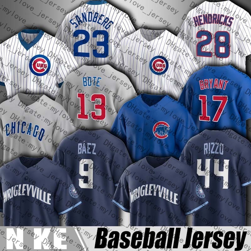 

Cub Wrigleyville Chicago 9 Javier Baez Jersey 44 Anthony Rizzo 17 Kris Bryant Jerseys Ryne Sandberg David Bote Joc Pederson Kyle xcva, Blue;black