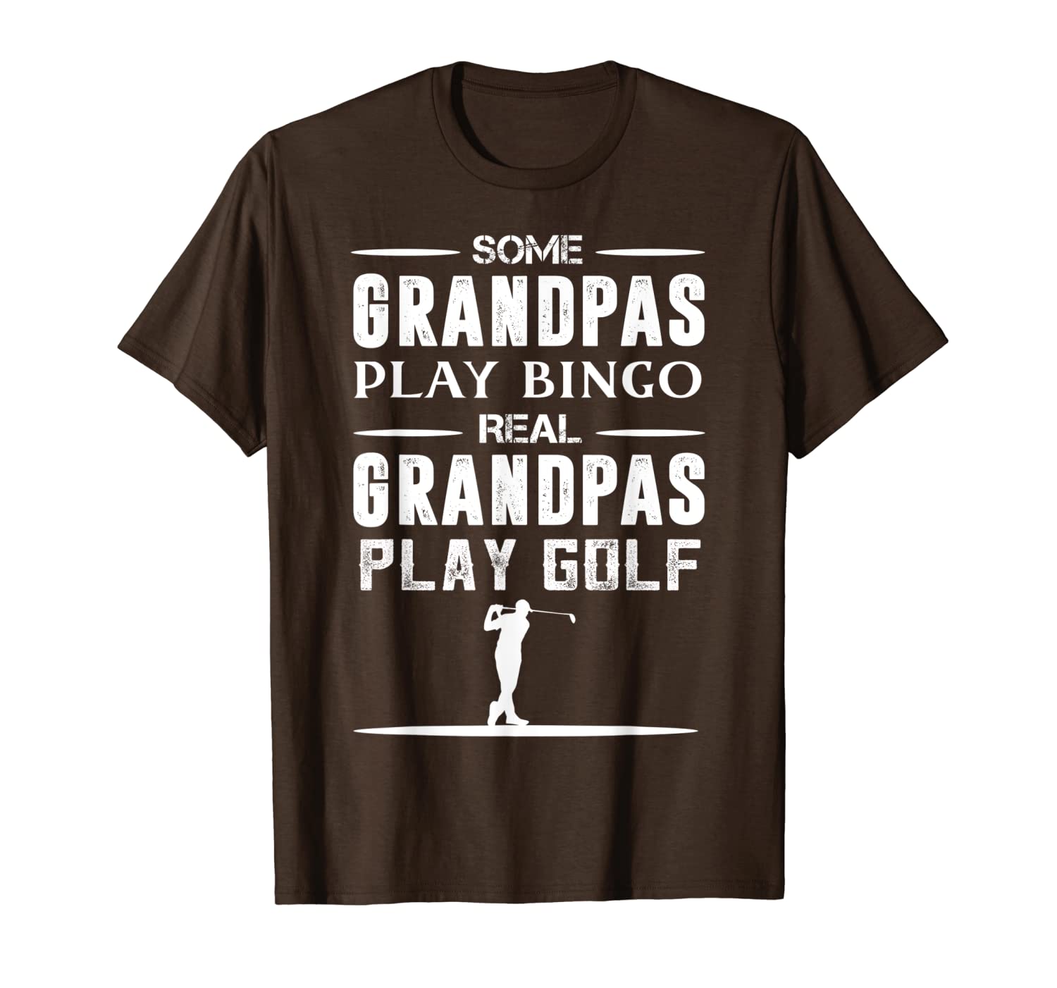 

mens real grandpas play golf t-shirt, White;black