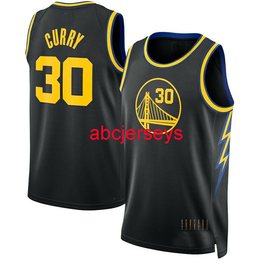 

Stephen Curry Swingman Jersey Embroidery Basketball -5XL 6XL, Black