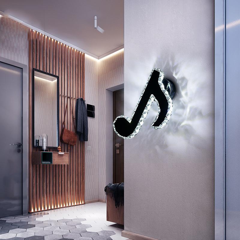 

Export Special Crystal Wall Lamp Simple Romantic Bedside Corridor LED Living Room Bedroom Hallway Lamps