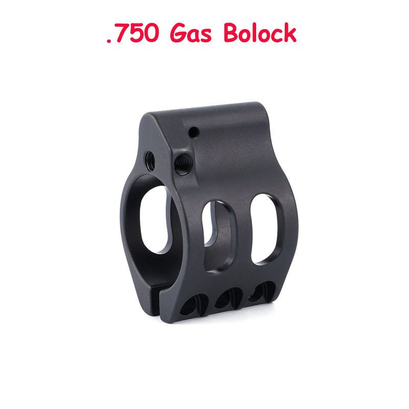 

steel .750 low profile w/ roll pin tactical compact 750 adjustable gas block, Black
