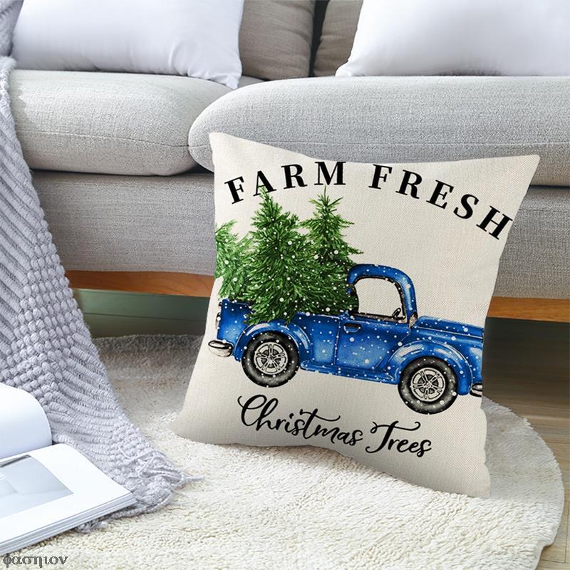 

Christmas Decorations Modern Nordic Decorative Pillows Case Livingroom Sofa Couch Throw Blue Geometry Cushion