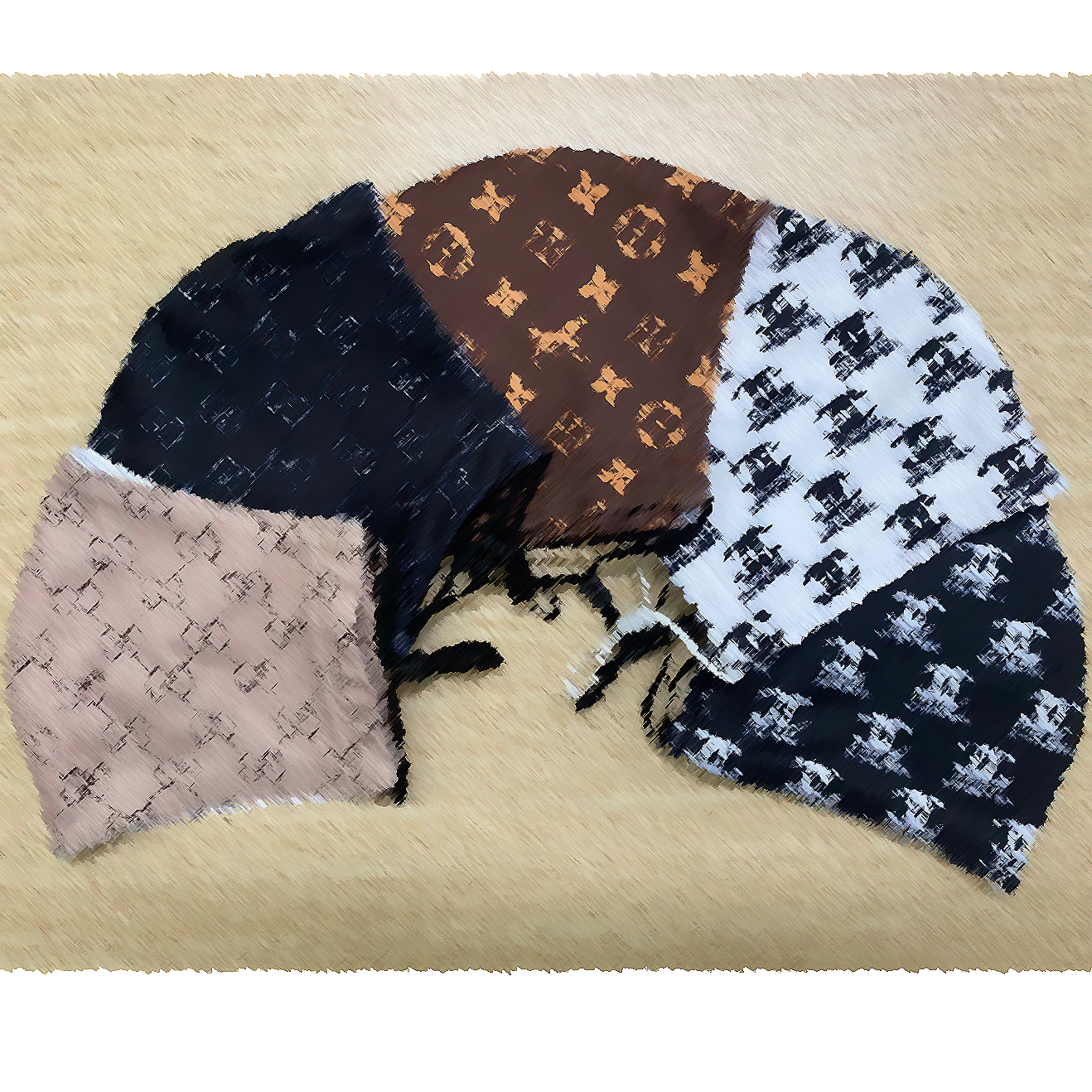 

Luxury Designer 5 Style Face Masks Protective Mask ultraviolet-proof Dustproof Riding Cycling Sports Letter Print Mouth Masks Men and Women