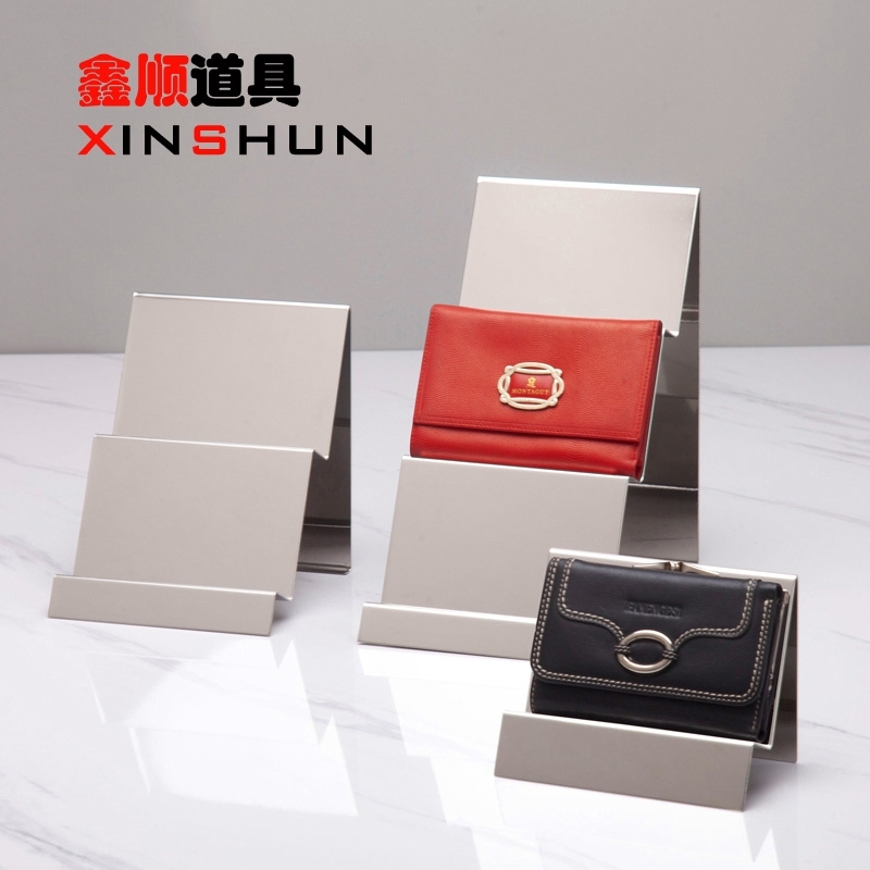 

Wallet Display Rack stainless steel multi-layer ladder mobile phone display rack counter rose money clip props