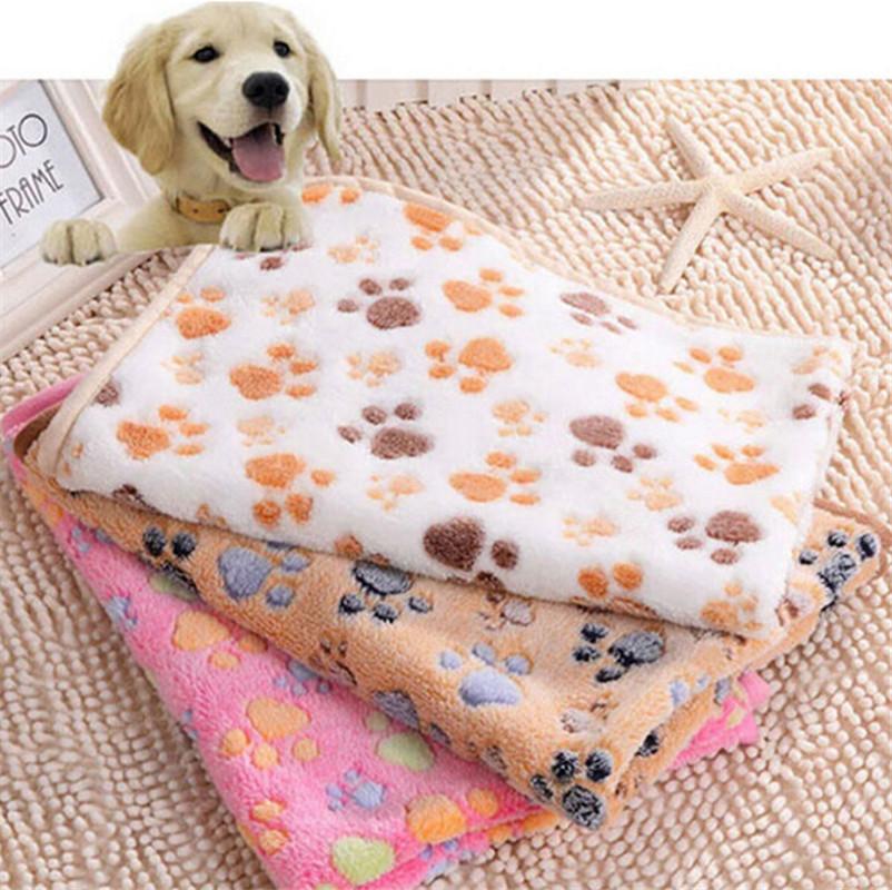 

Fine Joy 75*50cm 100*75cm Pet Bed Mat Soft Fleece Warm Blanket Cat Dog Sleeping Mats Printing Puppy Teddy Kennels & Pens