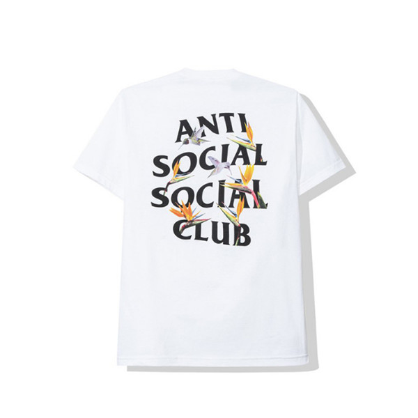 

men tide brand T-shirt anti bird printing men's T-shirts cotton short-sleeved student half-sleeved bottoming shirt Top, White;black