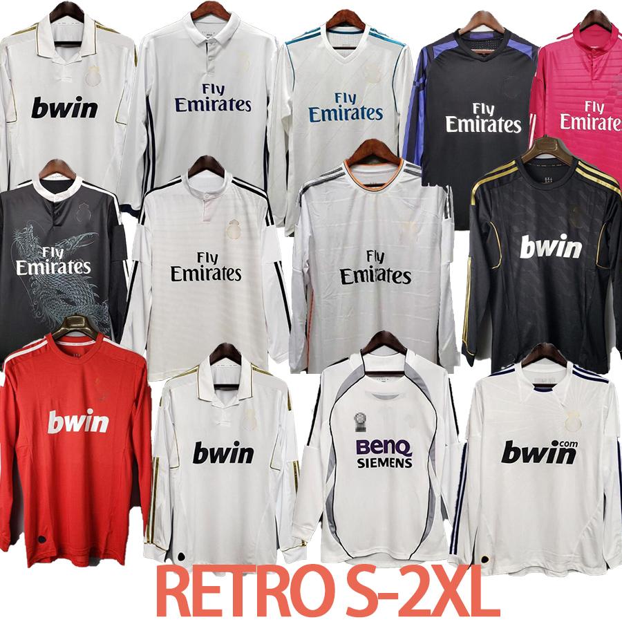 

Top 2000 02 retro REAL Madrids soccer jersey star ZIDANE 5 RAUL 7 R.CARLOS 3 FIGO 10 RONALDO REDONDO 2012 camisetas de futbol custom long sleeve football shirts SIZE S-XXL, 2012 away