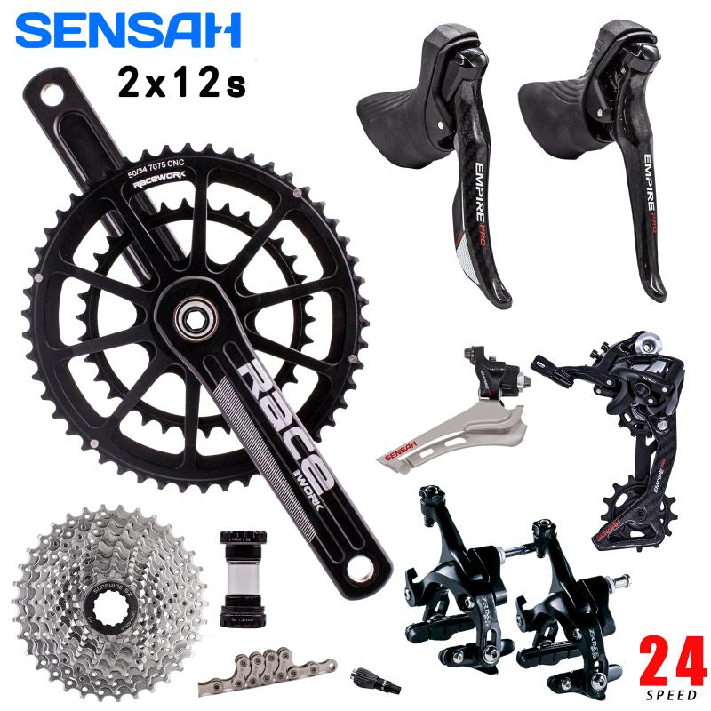 

Bike Derailleurs SENSAH Empire PRO 2x12s 24s Speed Road Groupset Chain Shifter Derailleur RACEWORK Crank Rim Brake UT R7000 R8000