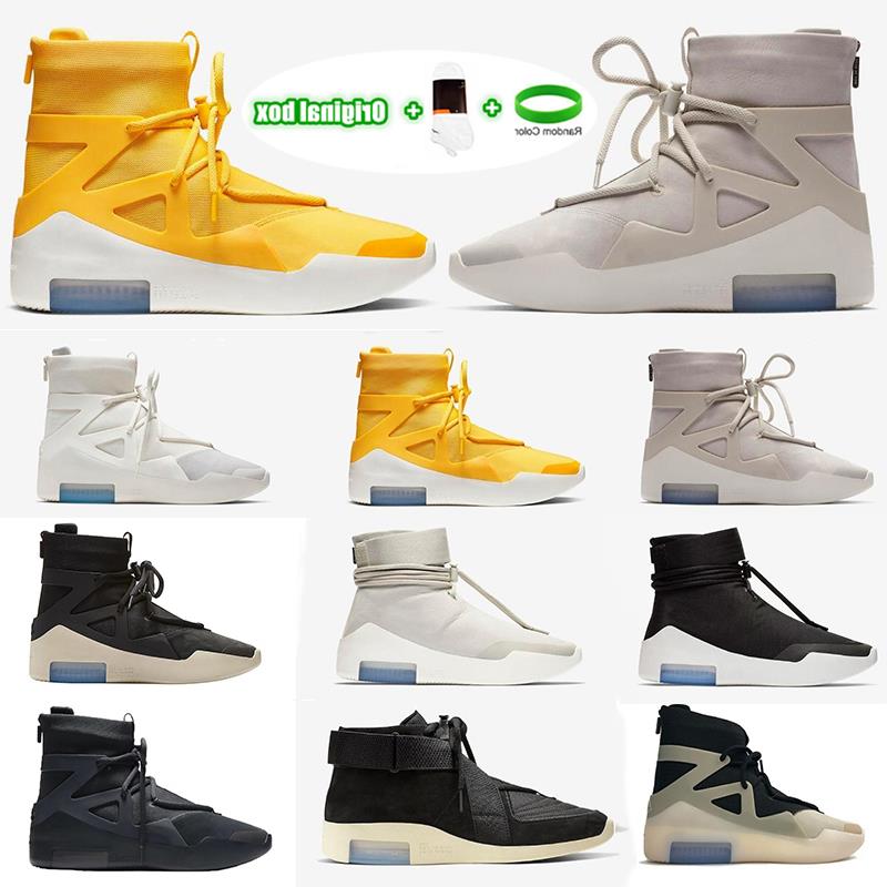 

Sneakers Box]2021 Joint Black Fear King Basketball 1 Shoe Boot Yellow Of Shoes Men Womens Name Boots Trainers God Sports 40-46 FOG [Wit Dxix