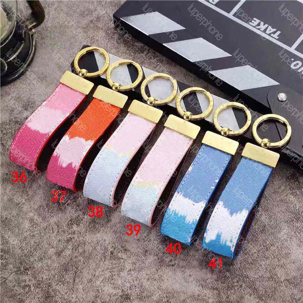 

Luxury High Quality Cell Phone Case Straps Keychain Beach Flower PU Leather Best Friend Keychains for Car Keys Ring Decoration Accessories