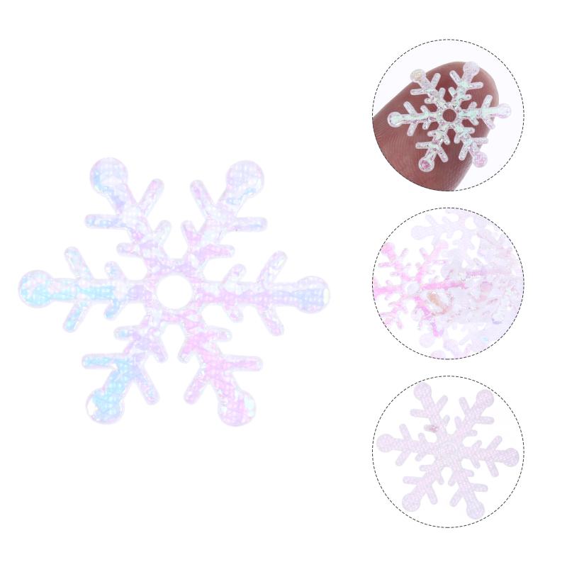 

Christmas Decorations 600 Pcs 1 Set Crafted Confetti Decors Festive Creative Xmas (White)