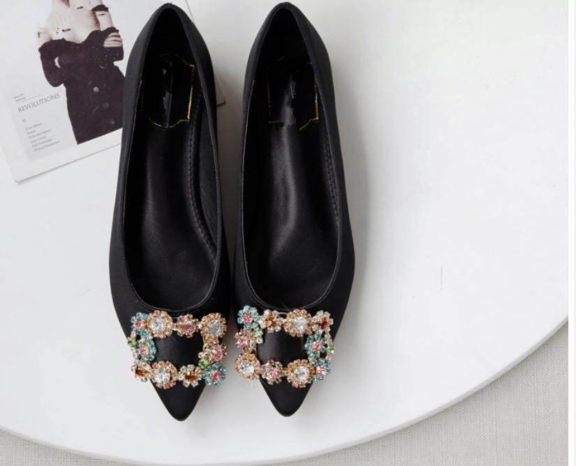 

2021 Spring and Autumn shoes with New style fashion flat bottom pointed end Women's shoes @120, Pink