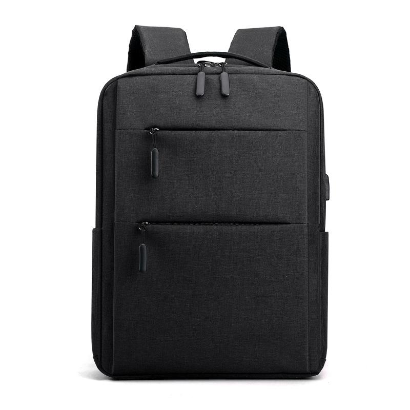 

Backpack 2021 Breathable Wearable Men's And Women's USB Rechargeable Travel Multifunction 15.6 Laptop Bag JT340008, Black