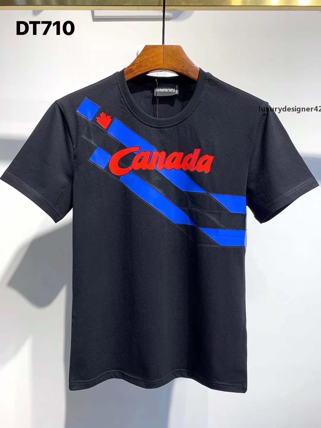 

D2 PHANTOM TURTLE 2020FW New Mens Designer T shirt Italy fashion Tshirts Summer D2 Pattern T-shirt Male Top Quality 100% Cotton Top 2593 yRk, White