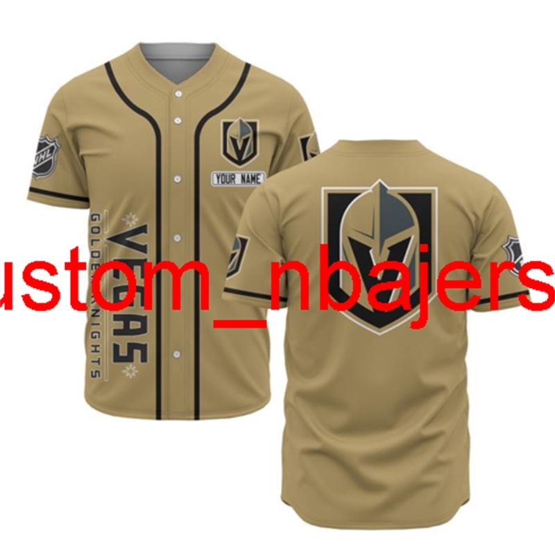 

Custom Vegas Golden Knights Baseball Jersey Stitch Any Name Number Men Women Youth baseball jersey, Black