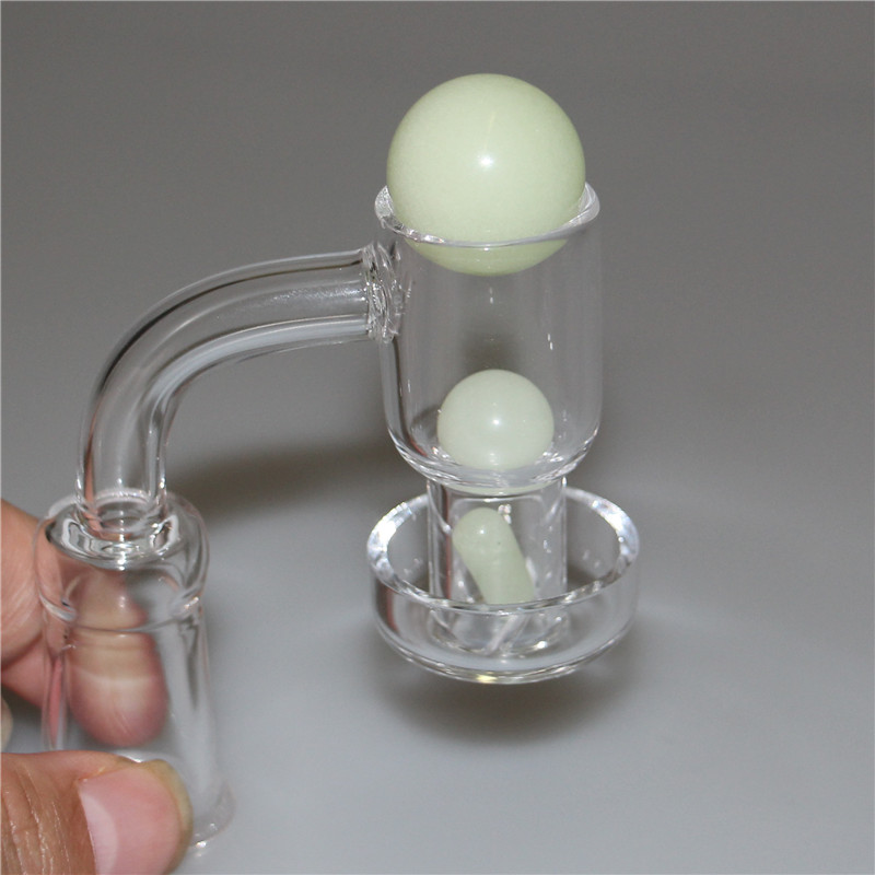 

20OD Beveled Edge US Grade Weld Smoking Terp Slurper Quartz Banger With 22mm&6mm Glass Bead 10mm Ruby Pearls & Pill For Water Bong nectar collector