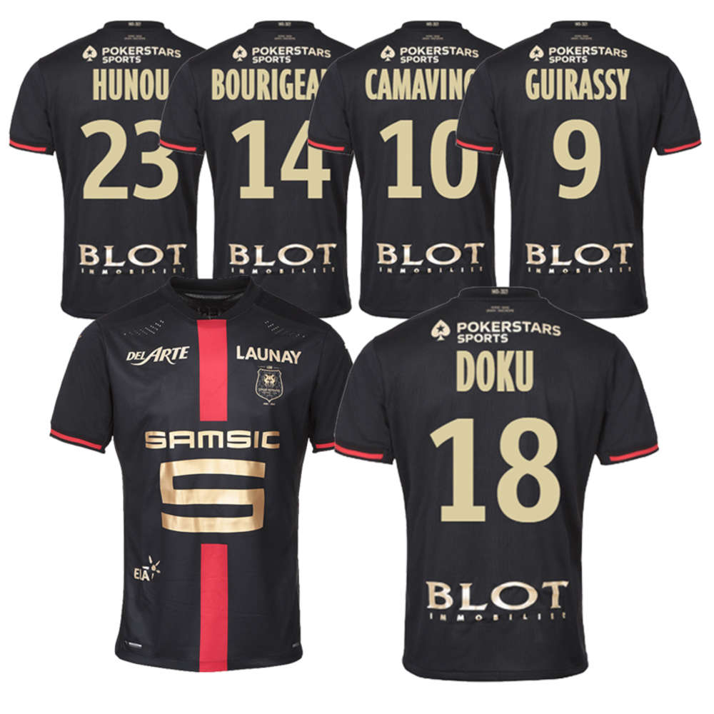 

Men Fashion T-Shirt 2021 Rennais Soccer Jersey Tops CAMAVINGA GUIRASSY DOKU Maillot De Foot Short Sleeves Football Shirt Training Clothing, White;black