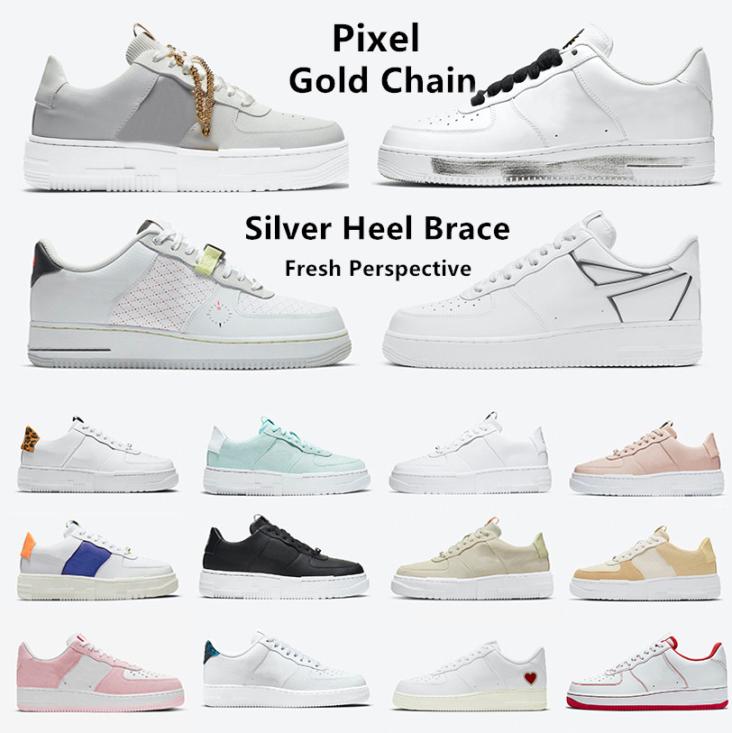 

Be Kind Pixel Gold chain Low mens running shoes Fresh Silver Salmon Heel Sail tan Snake platform black white Leopard Foil EMB men women trainer sports sneakers Popcorn, Color#13