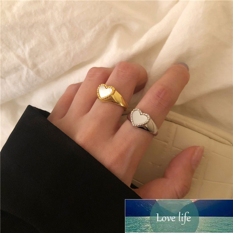 

Elegant 925 Sterling Silver Love Heart Shell Finger Ring For Women Fashion Party Wedding Jewelry Ring Gift Factory price expert design Quality Latest Style