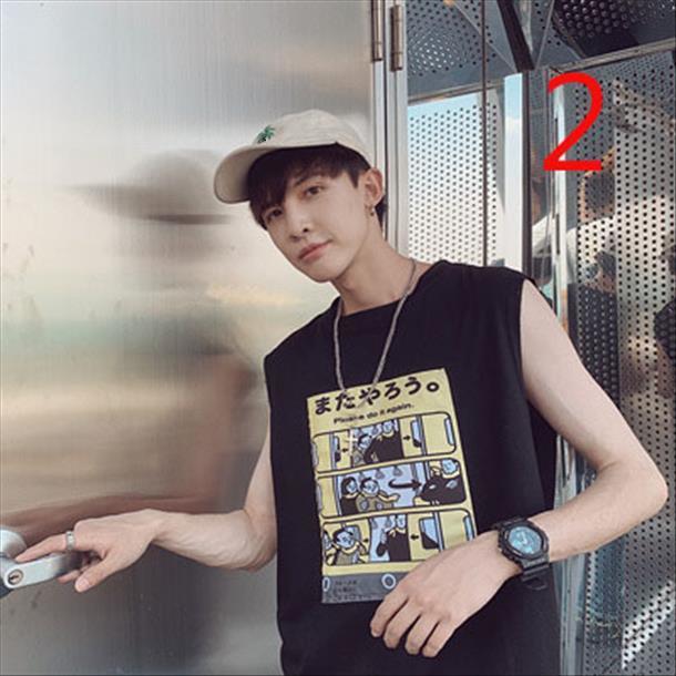 

summer short sleeved mens t shirts round neck half students loose clothes trend body, White;black