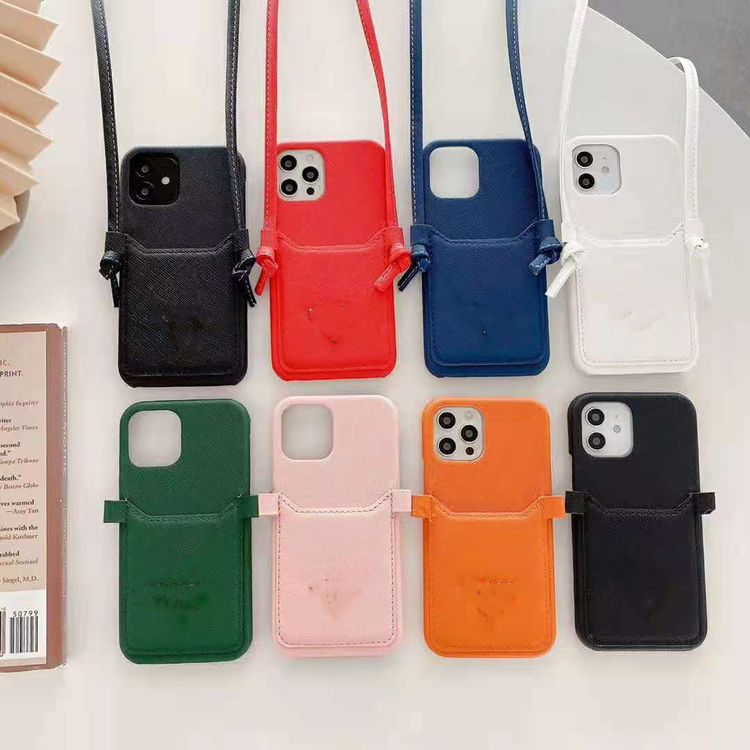 

Famous designer phone cases For iPhone 12 promax 12pro 11 XS Max XR X 8 Plus se2 come with strap