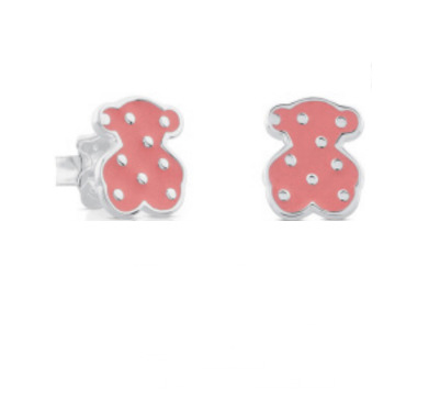 

925 Sterling Silver pink girly heart ladies earrings DIY Charms Fit Original beads Charm Earrings Fashion Women Wedding Engagement Jewelry Accessories, Golden;silver