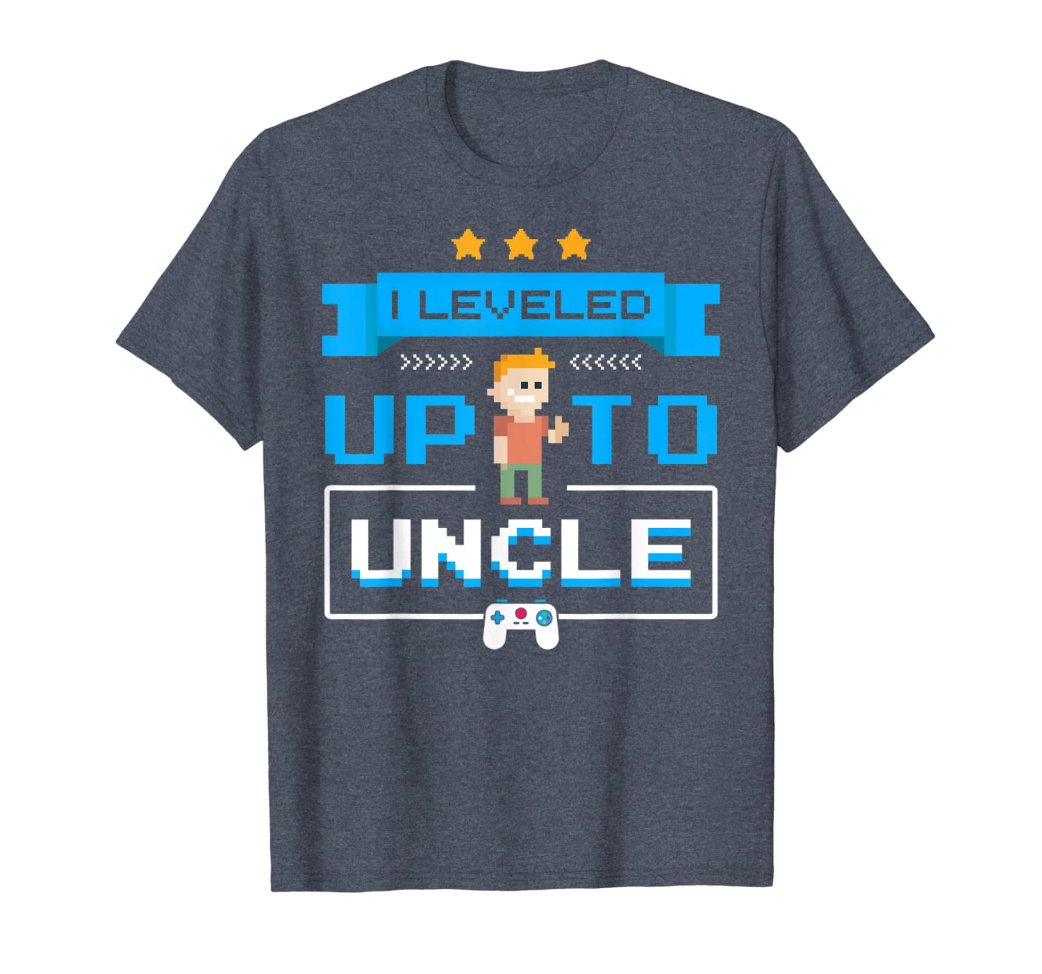 

uncle gamer gifts leveled up to uncle pregnancy announcement t-shirt, White;black