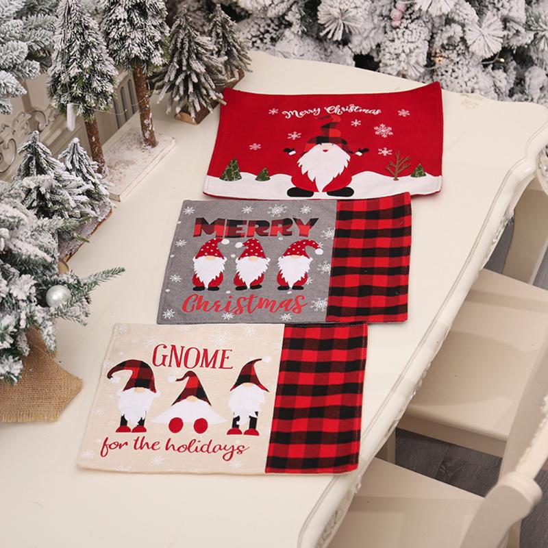 

Christmas Decorations Placemat Heat-Resistant Table Mats Dining Pad Xmas Home Kitchen Decor Ornaments