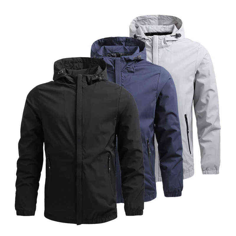 

Mens Hooded Jacket Mountaineering s Windproof Outdoor Sports Men, Gray