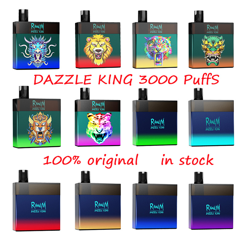 

Fumot Wholesale R and M Dazzle King 3000 Puffs E Cigarette Disposable Device Kit Prefilled 8ml Pods RandM Vape Pen RGB Light 12 Colors
