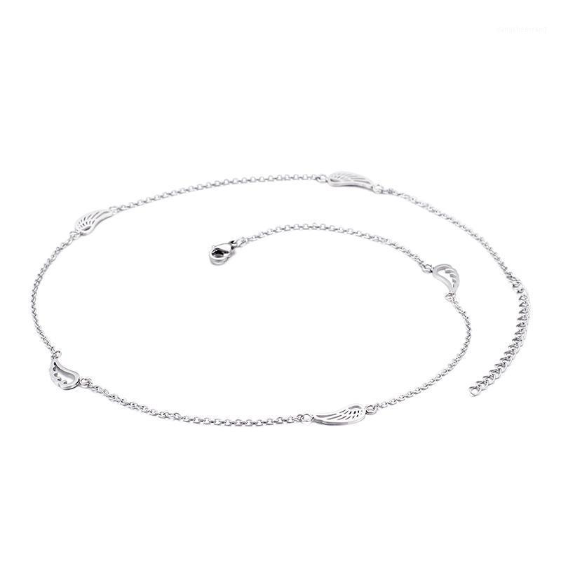 

Fashion Simple Jewelry Necklace For Women Bohemia Mini Wing Gold Silver Stainless Steel Link Chain Lady Girl Gift Chains