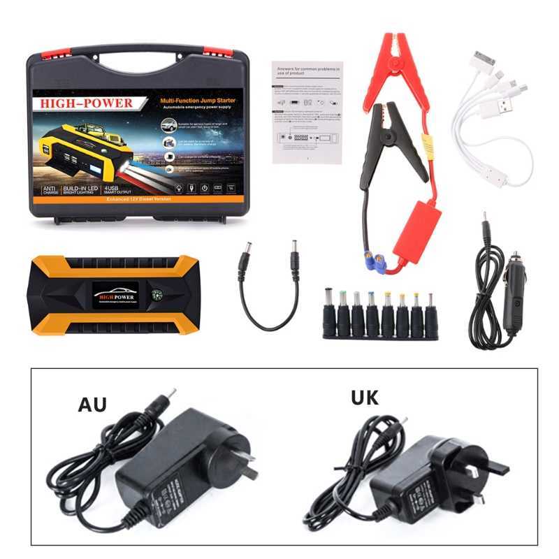 

89800mah Led Car Jump Start Starter 4 Usb Charger Battery Power Bank Booster 12v Booster Charger Battery Power Bank New Arrive Car