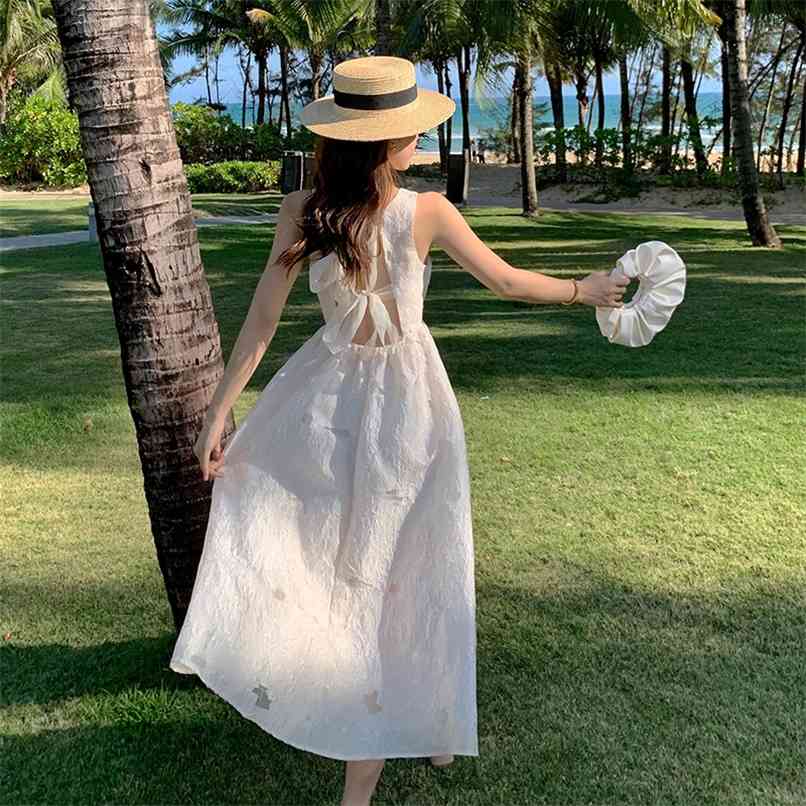 

Fashion women' dress summer temperament ladies high-end suspender backless puff skirt elegant 210520, Apricot