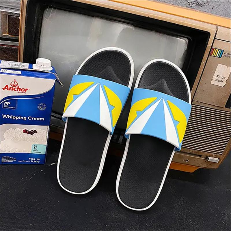 

Men Mens Summer one-word flat sandals slippers outdoor indoor dual-use three colors black yellow blue -45 2021 sandal Slippers Fashion, Good shoes