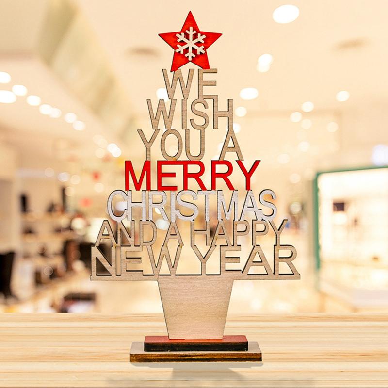 

Christmas Decorations Wooden Merry Ornaments Table Noel Decoration 2021 Year Decor Vintage Xmas Tree Natale Decorazioni