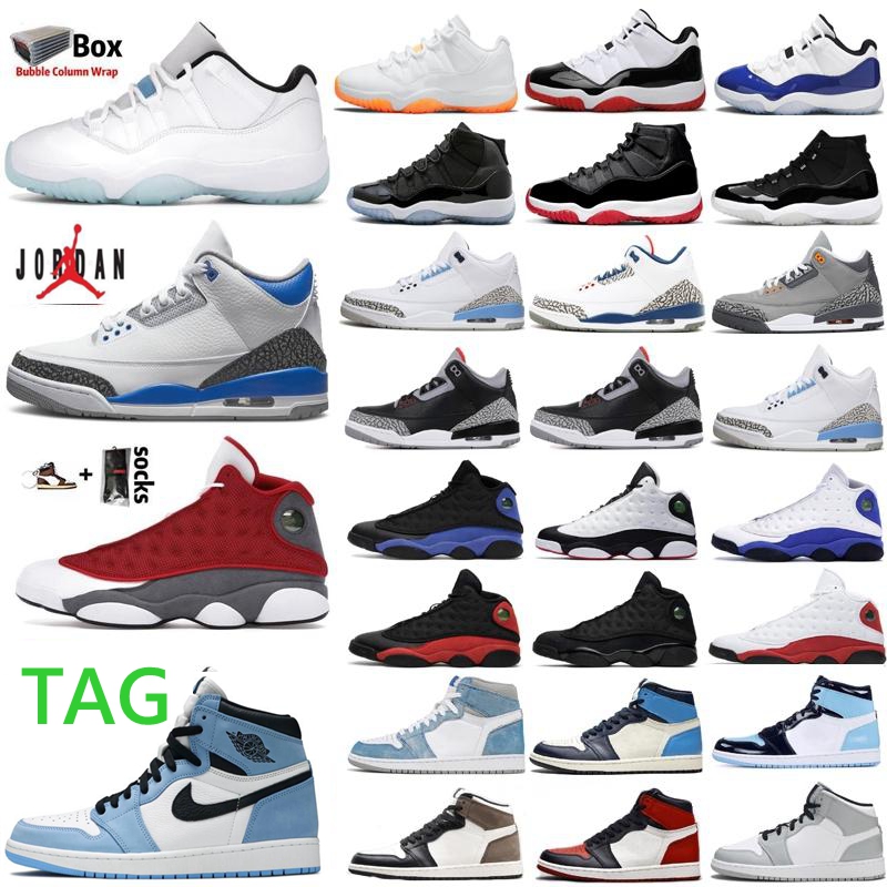 

Air Jordan Retro 1s University Race Blue 3s Men Basketball Shoes Hyper Royal 11s Bred Gamma Legen Concord Space jam White Cement UNC 13s Red Flint Women sneaker trainer, 14.flint 2020