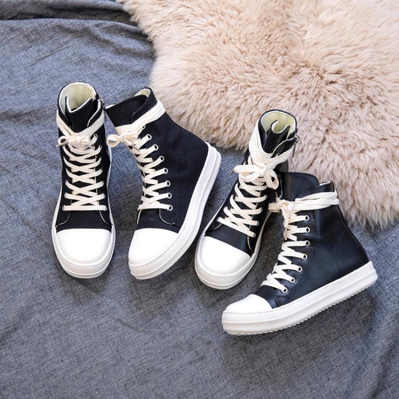 

Dress Shoes SWYIVY  Chaussure Femme Women Sneakers Zipper Canvas Casual Woman Spring Fashion Black Ladies Shoe XNME, 1# packing bag
