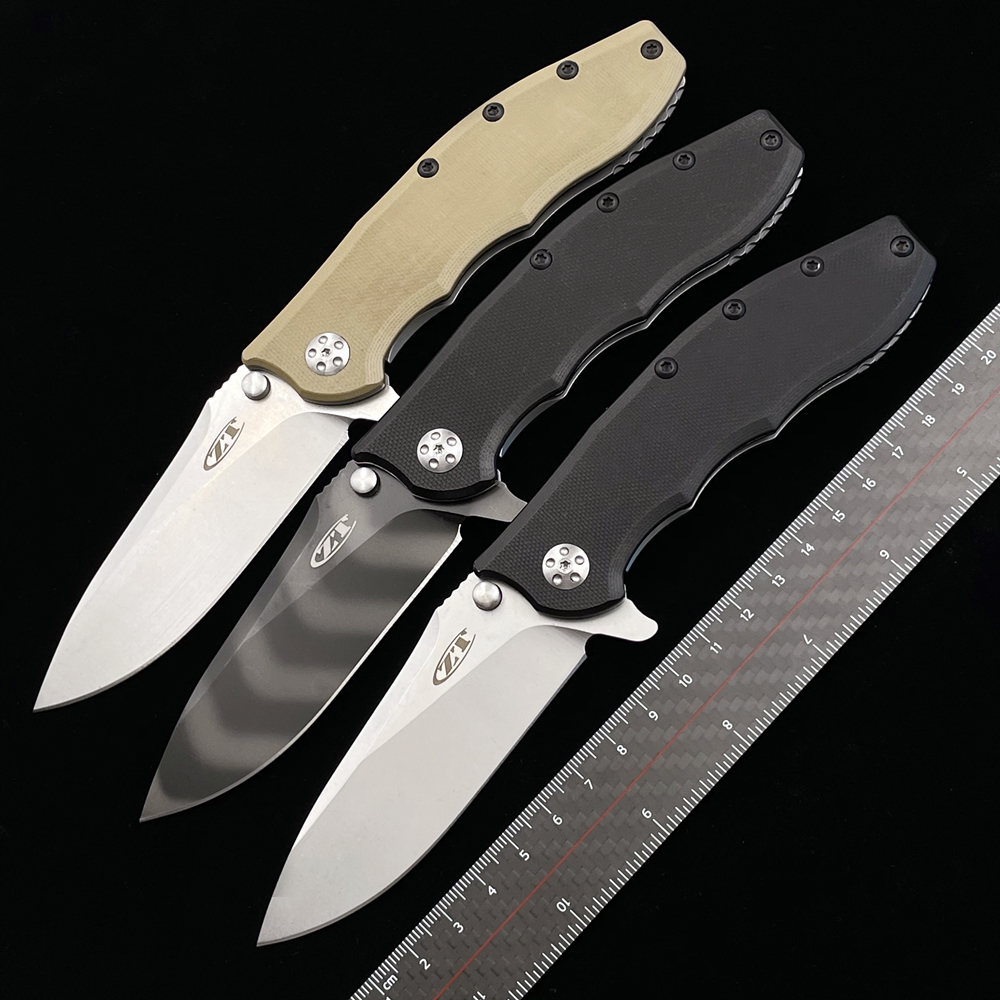 

Zero Tolerance ZT0562 0562CF Hinderer Slicer Folding Knife ELMAX G10 Shank Bearing Outdoor Camping EDC KNIVES