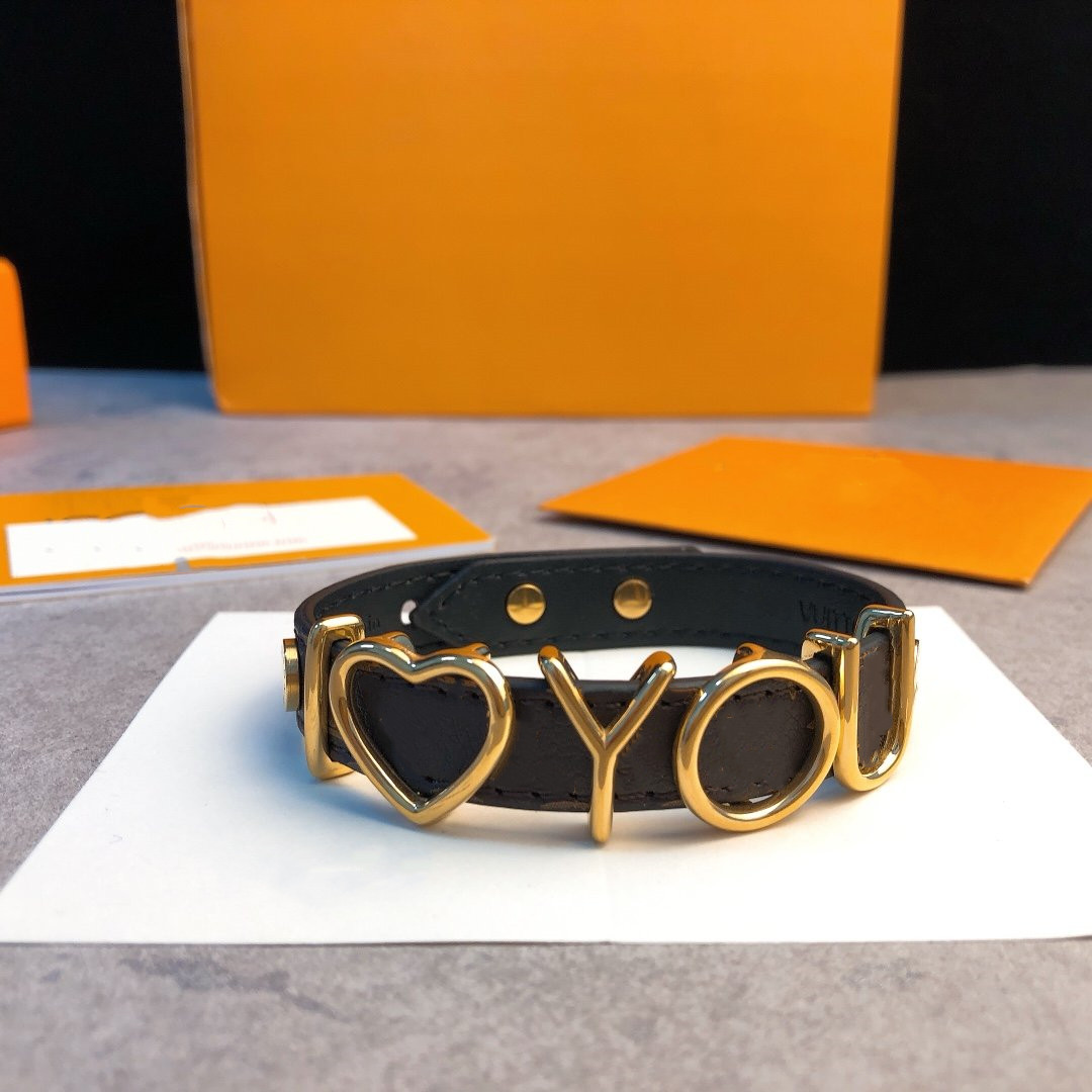 

Flower Bracelet New Design Letter Bracelet Leather Canvas High Quality Bracelet for Woman Top Charm Jewelry Supply