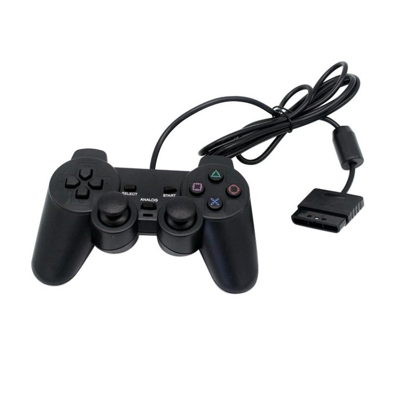 

Game Controllers & Joysticks Black Wired Controller 1.8M Double Remote Joystick Gamepad Joypad For 2 PS2 K5 Practical
