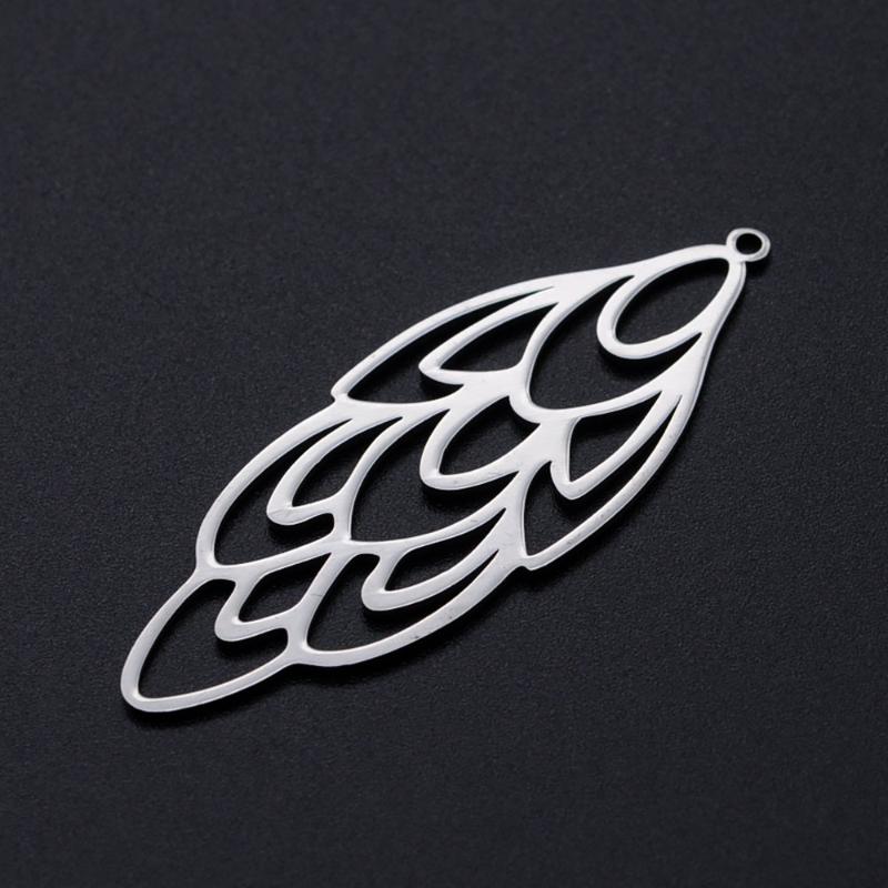 

Charms 3pcs/lot Fabulous Peacock Feather 316L Stainless Steel DIY Earring Wholesale For Jewelry Making Finding Supplies