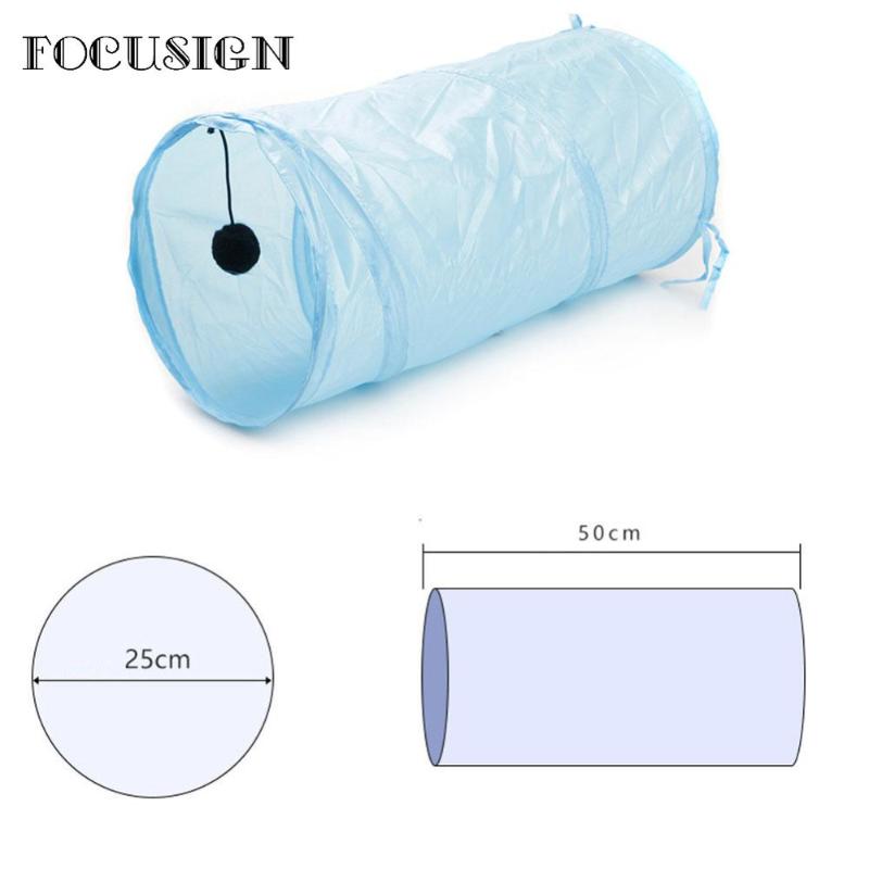 

Foldable Pet Toy Play Tunnel Cat Training W/Ball Kitten Ring Bell Pets Product House Indoor Outdoor Kennels & Pens