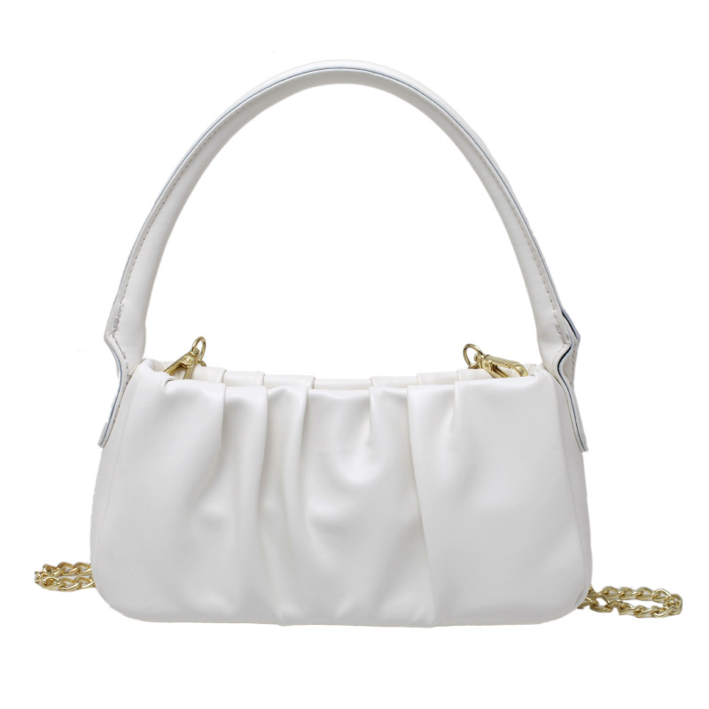 

Women Handbag Tote 2021 Fashion Style Shoulder Bags Cloud Crossbody Bag Fold Purse Underarm Lady Handbags pu Leather High Quality, White
