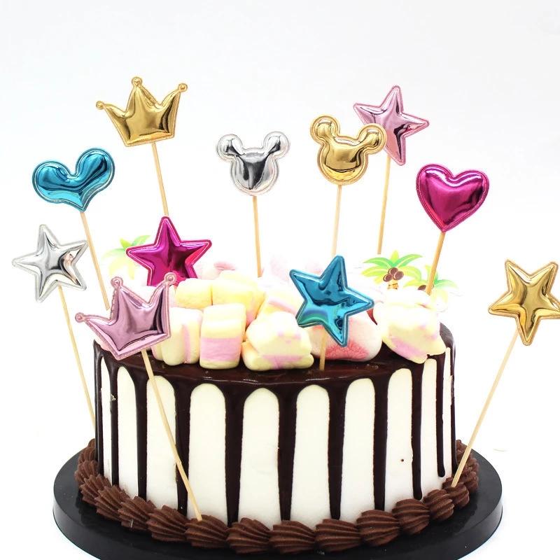 

other event & party supplies 50pcs love happy birthday cake ers crown stars cupcake er flags for wedding kid decoration