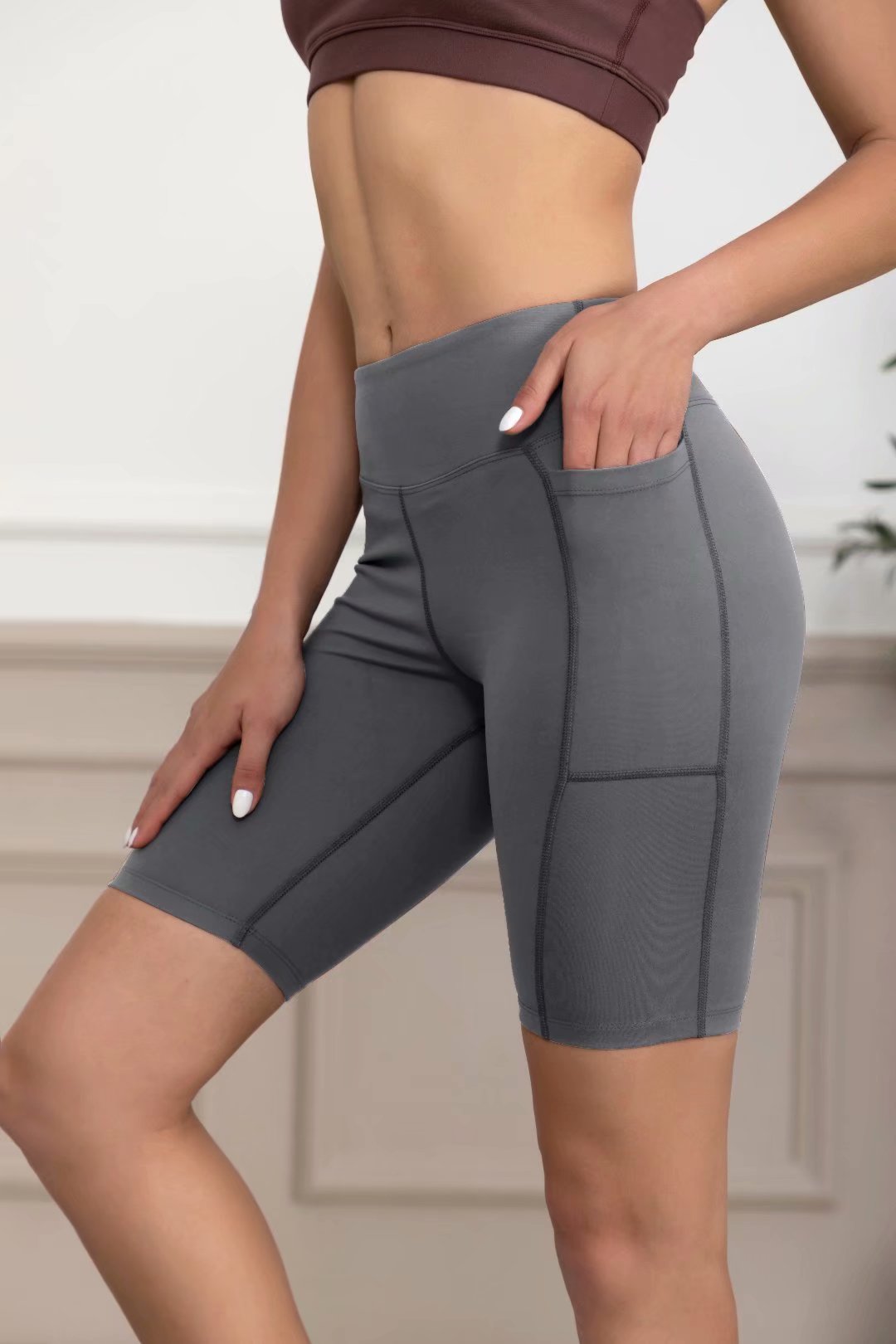 Number L3011#73 Light board exercise, tight fitness, women yoga 5 '7 points shorts, trousers latest clothing 20, 21, 22 quality products-image-669556675