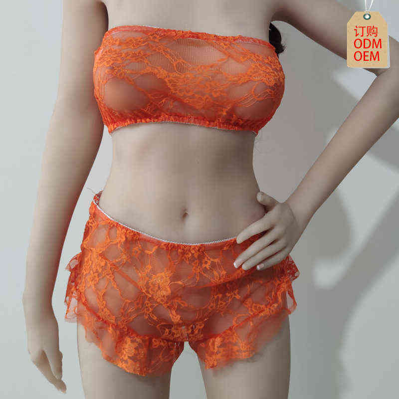 

Summer Midnight Sexy Lace Polyester Mesh Suit For Women Sexy Underwear 211203, Red