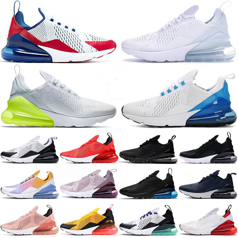 

270 outdoor shoes men women Rainbow University Blue Triple Black Core White USA Coral Stardust Barely Rose 270s mens womens sports trainers sneakers, 1.36-40 barely rose
